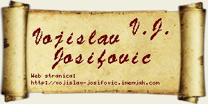 Vojislav Josifović vizit kartica